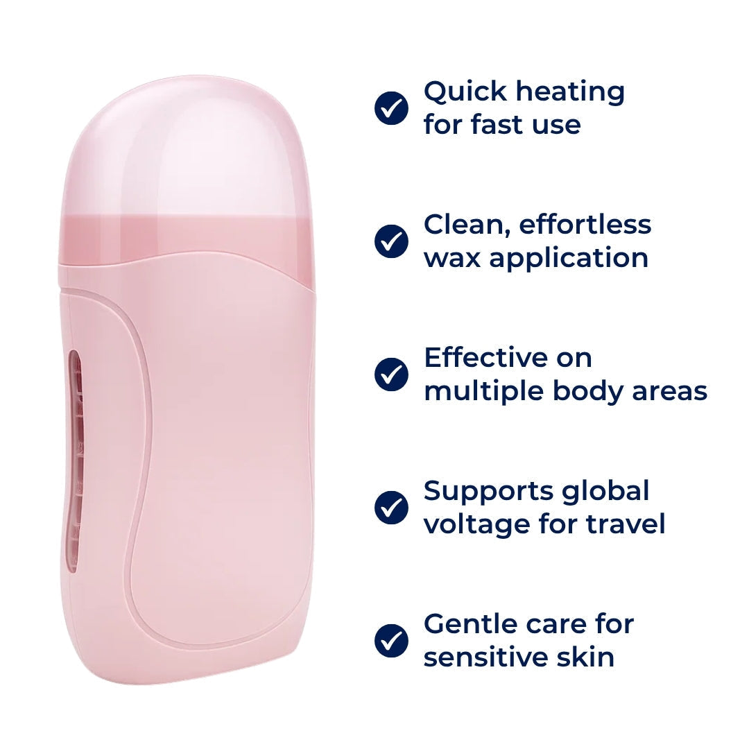 SmoothVoyage | Roll-On Wax Warmer – Long-Lasting Smooth Skin – Compact Portable Design – Gentle on Sensitive Skin – Perfect for Travel