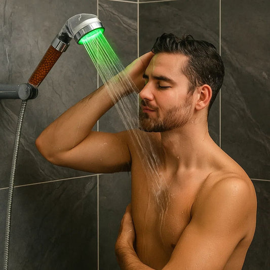 AquaBoost | High‑Pressure Handheld Shower Head – Pressure‑Boost Spray – Low‑Pressure