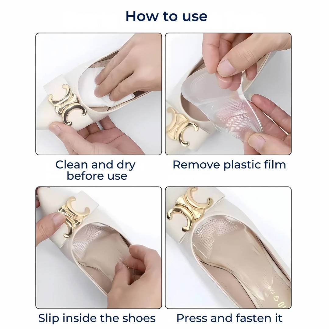 ComfortStep Gel Arch Support Insoles | Relieve Foot Pain - Reduce Fatigue - Improve Posture - Shock Absorbing Insoles