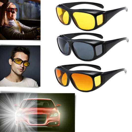 DriveBright Night Driving Clarity Glasses | Enhanced Vision - Anti-Glare Glasses - UV Protection - Reduced Eye Strain During Night Drives