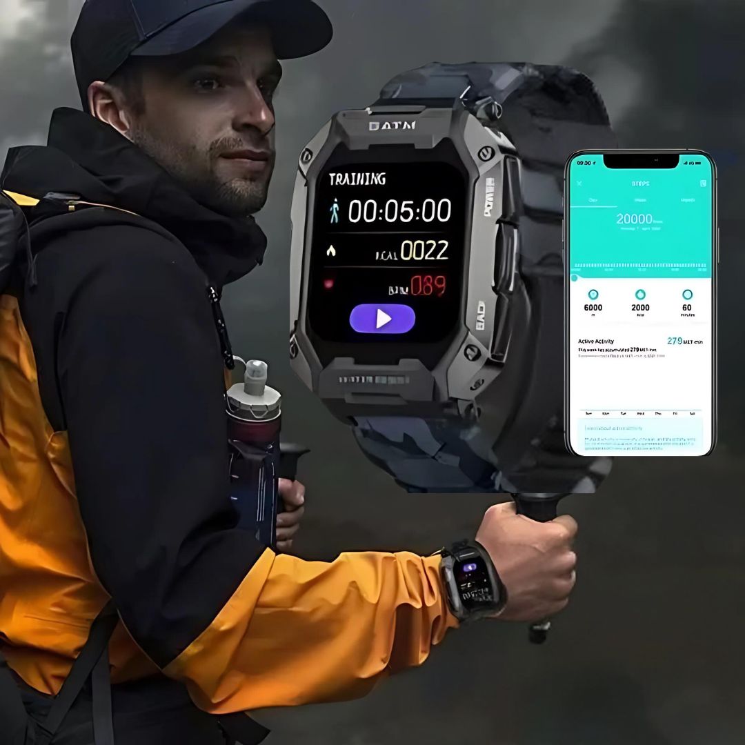 TactiX ARMY Series Smartwatch With Military Design | Durable GPS - Fitness Tracker - for Outdoor Adventures - Military Personnel and Tactical Use
