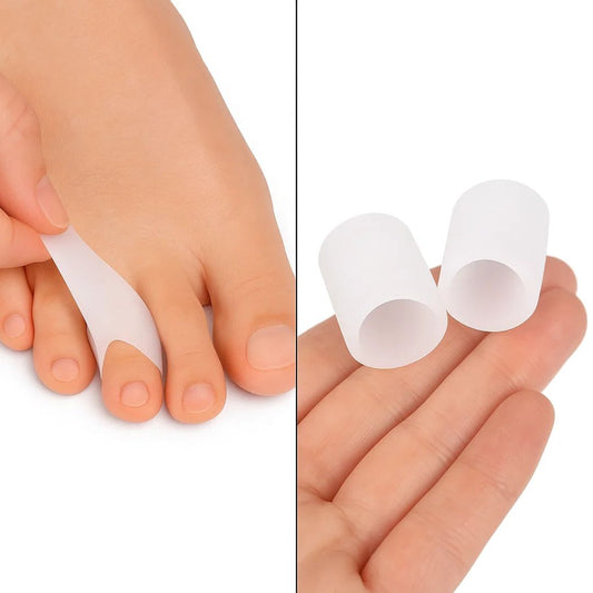 ToeEase | Toe Protection Sleeves – Anti-Friction Relief – Flexible Clear Silicone – Invisible Daily Comfort for Corn and Blister Protection
