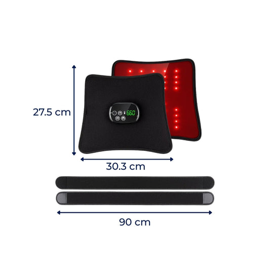 BackEase | Back Massager Belt – Red Light Therapy & Vibration – Rechargeable Heated Wrap – Eases Back Pain, Stiffness & Muscle Aches