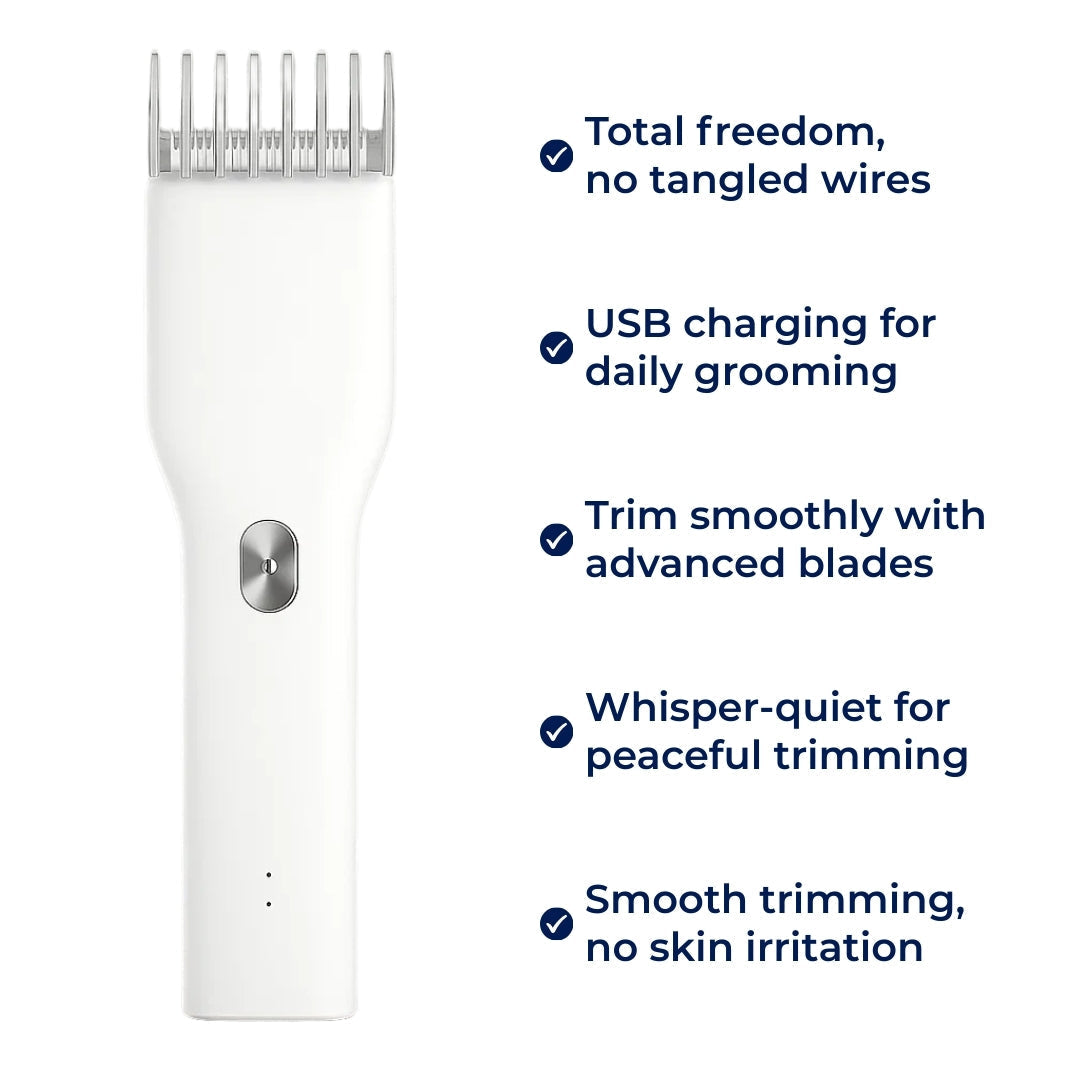 ClipFree | Cordless Hair Clipper – Rechargeable Freedom – Lightweight Ceramic Blade Design – Smooth Easy Trims for Men at Home or On the Go