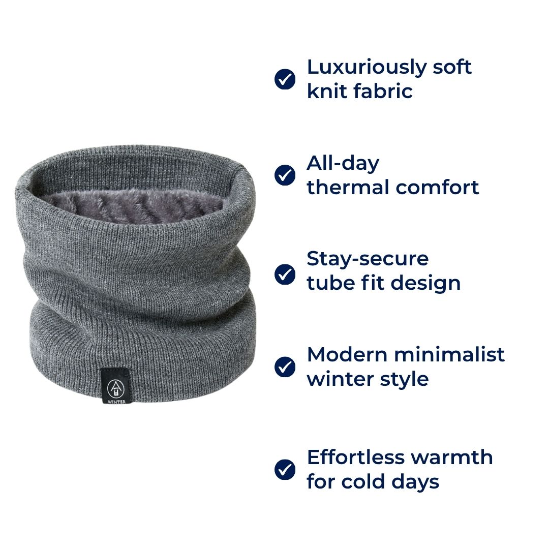 NordWarm | Winter Neck Gaiter – Wind-Blocking Warmth – Soft Thick Knit Tube Scarf for Men & Women – Keeps Neck Warm & Cosy Outdoors