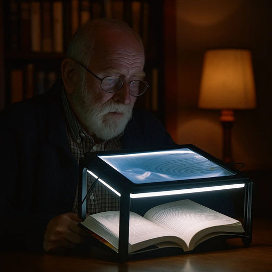 BrightView | 3x Page Magnifier with LED Light – Full Page View – Lightweight & Hands-Free – Ideal for Seniors & Low Vision Users