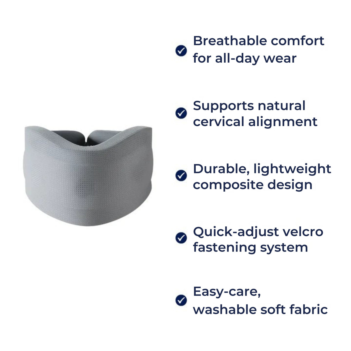 ComfortAlign | Cervical Collar Neck Brace – Pain Relief & Posture Support – Soft Foam Breathable Padding – Adults with Neck Pain Relief