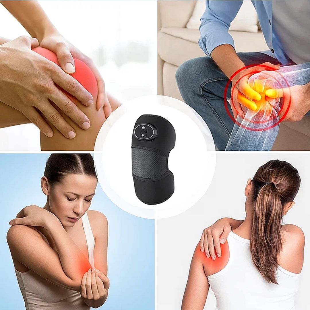 KneeEase | Heated Knee Massager – Triple Therapy – Adjustable Compression – Pain Relief for Arthritis & Recovery