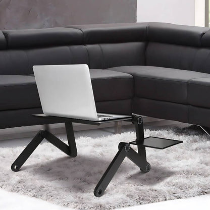 ErgoElevate Adjustable Laptop Stand | for Bed - Couch - Desk - Cooling Function for Comfort and Productivity