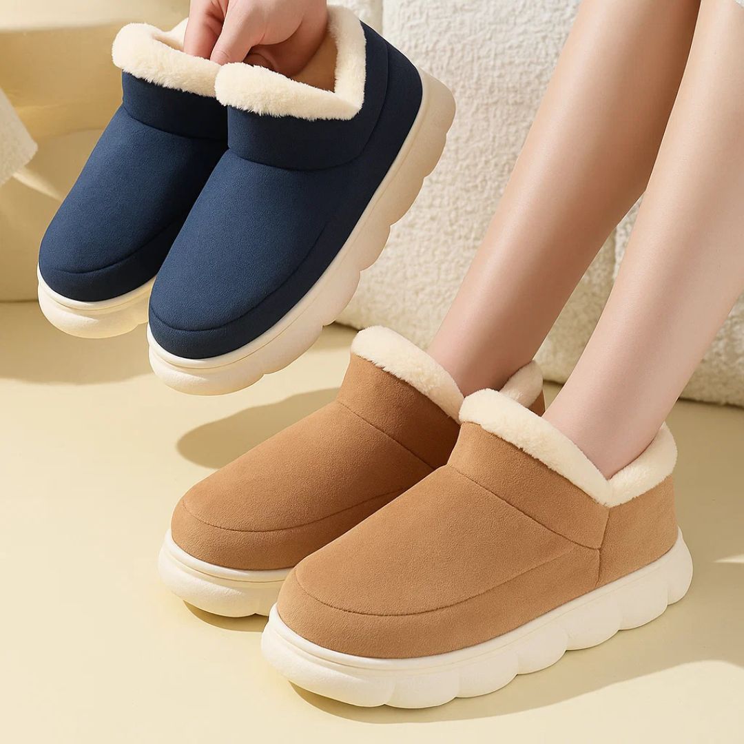 ComfiTread | Winter Slippers – Non-Slip Thick Sole Support – Soft Plush Lining – Extra Warm Comfort & Pain Relief on Cold Hard Floors