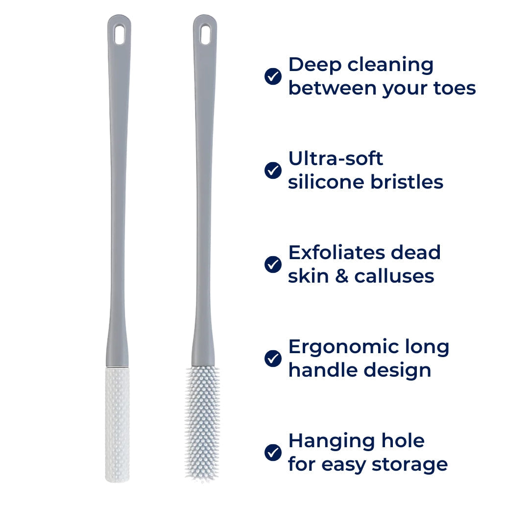 ToeFresh | Between Toe Cleaning Brush – Deep Dirt And Dead Skin Removal – Soft Silicone Bristles – Sensitive Feet And Daily Hygiene