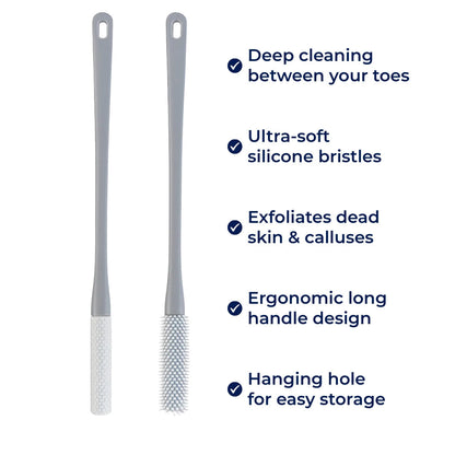 ToeFresh | Between Toe Cleaning Brush – Deep Dirt And Dead Skin Removal – Soft Silicone Bristles – Sensitive Feet And Daily Hygiene