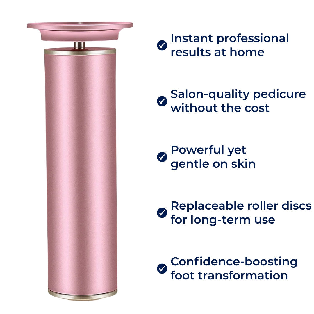 SmoothStep | Electric Foot File Callus Remover – Hard Skin Removal – Waterproof Rechargeable – Restores Soft Smooth Feet Instantly