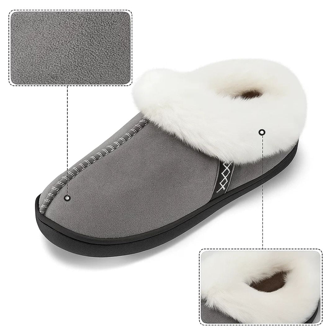 SnuggleStep | Warm Indoor Footwear – Memory Foam Sole – Faux Fur Lining – Anti-Slip Grip – All-Day Comfort & Pain Relief on Hard Floors