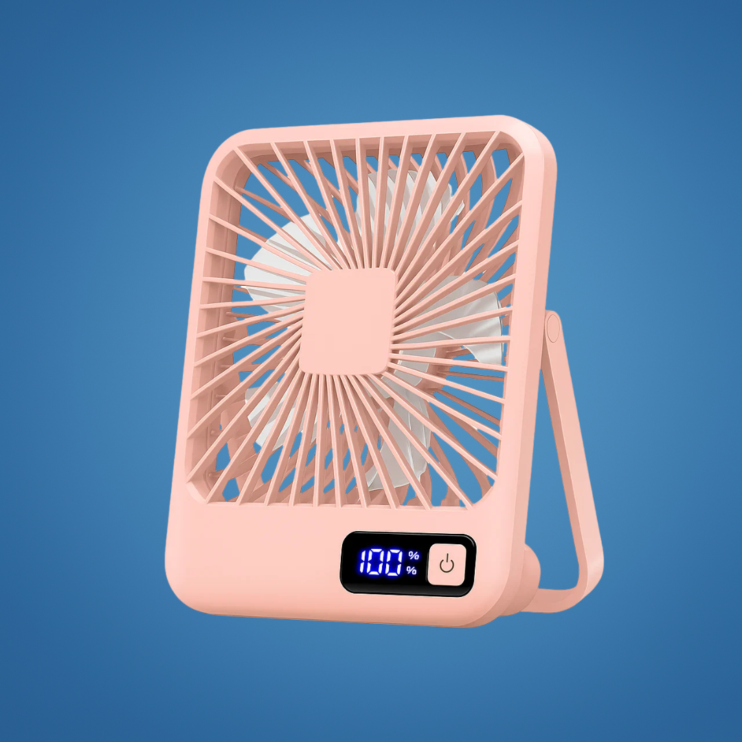 CoolFold | USB Desk Fan – Quiet 5-Speed Air Circulator – Foldable Compact Design – Portable Cooling Relief for Home Office Bedroom Travel