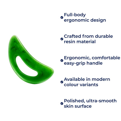 WellEase | Body Gua Sha Massager – Lymphatic Drainage – Durable Resin Tool – Relieves Muscle Tension & Soreness – Relaxing Full‑Body Use