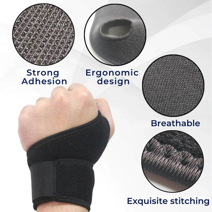 FlexiSupport Orthopedic Wrist Brace | Adjustable Fit - for Pain Relief and Stability in Injuries - Arthritis and Carpal Tunnel