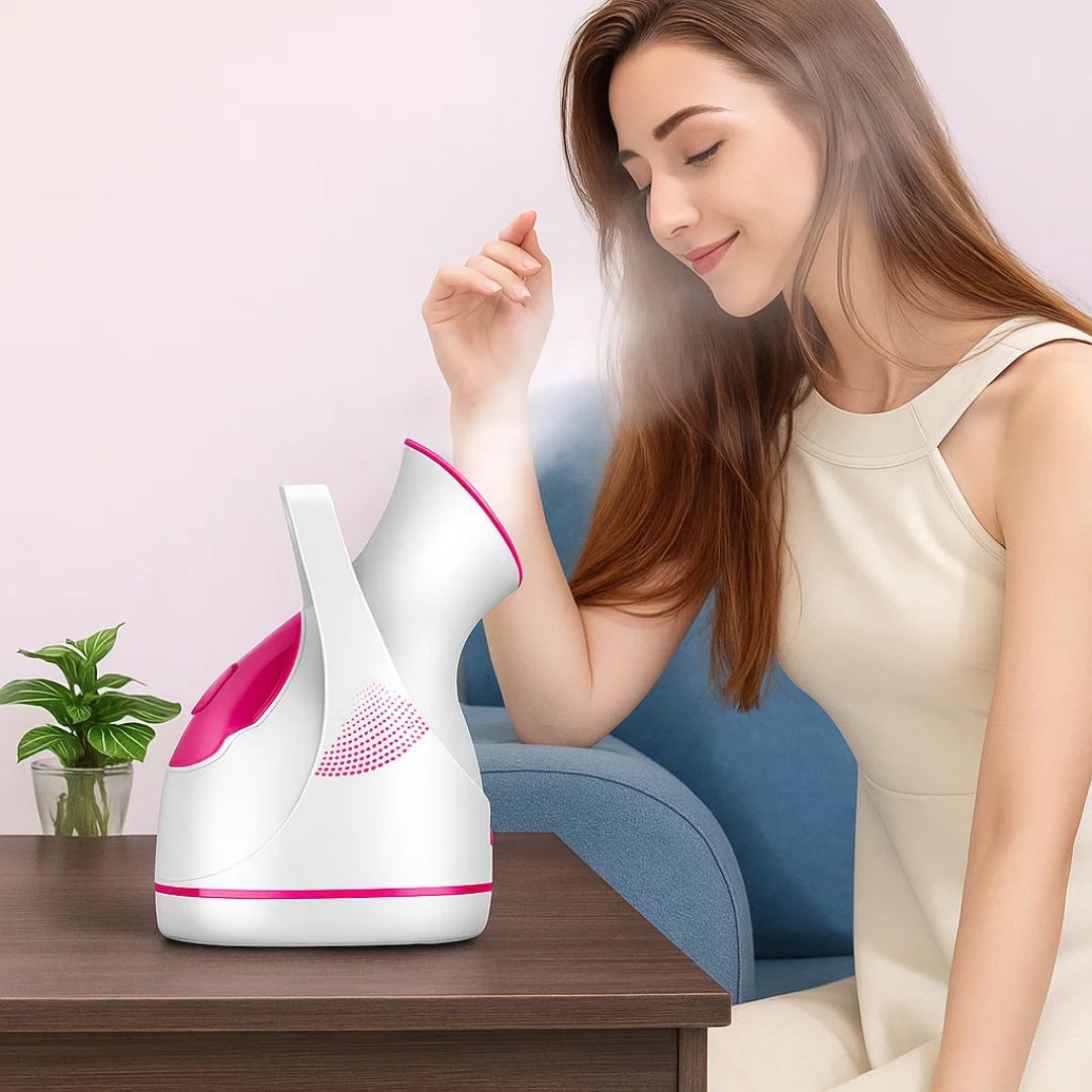 PureGlow | Professional Facial Steamer – Deeply Hydrates, Opens Pores, Boosts Circulation & Soothes Skin – Face Humidifier & Detox Tool