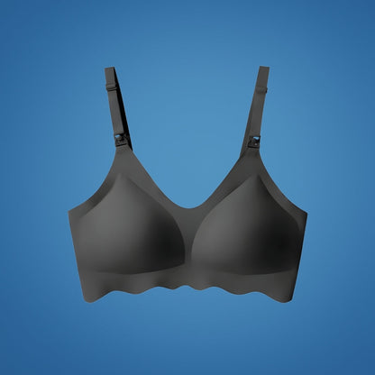 MumEase | Wireless Nursing Bra – One-Hand Snap Access – Ultra-Thin Breathable Support – All-Day Comfort for Breastfeeding Mums