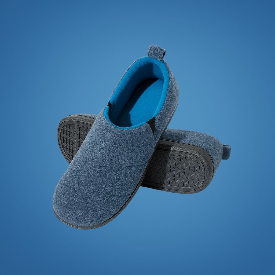 CozyStride | Warm House Slippers – Memory Foam Cushioning – Insulated Breathable Cotton – Relieves Cold Feet and Supports All-Day Comfort