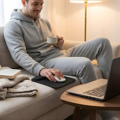 DeskEase | Ergonomic Mouse Pad – Wrist Support – Silicone Cushioned Anti‑Slip – Relieves Strain – For Long Hours at Office or Gaming
