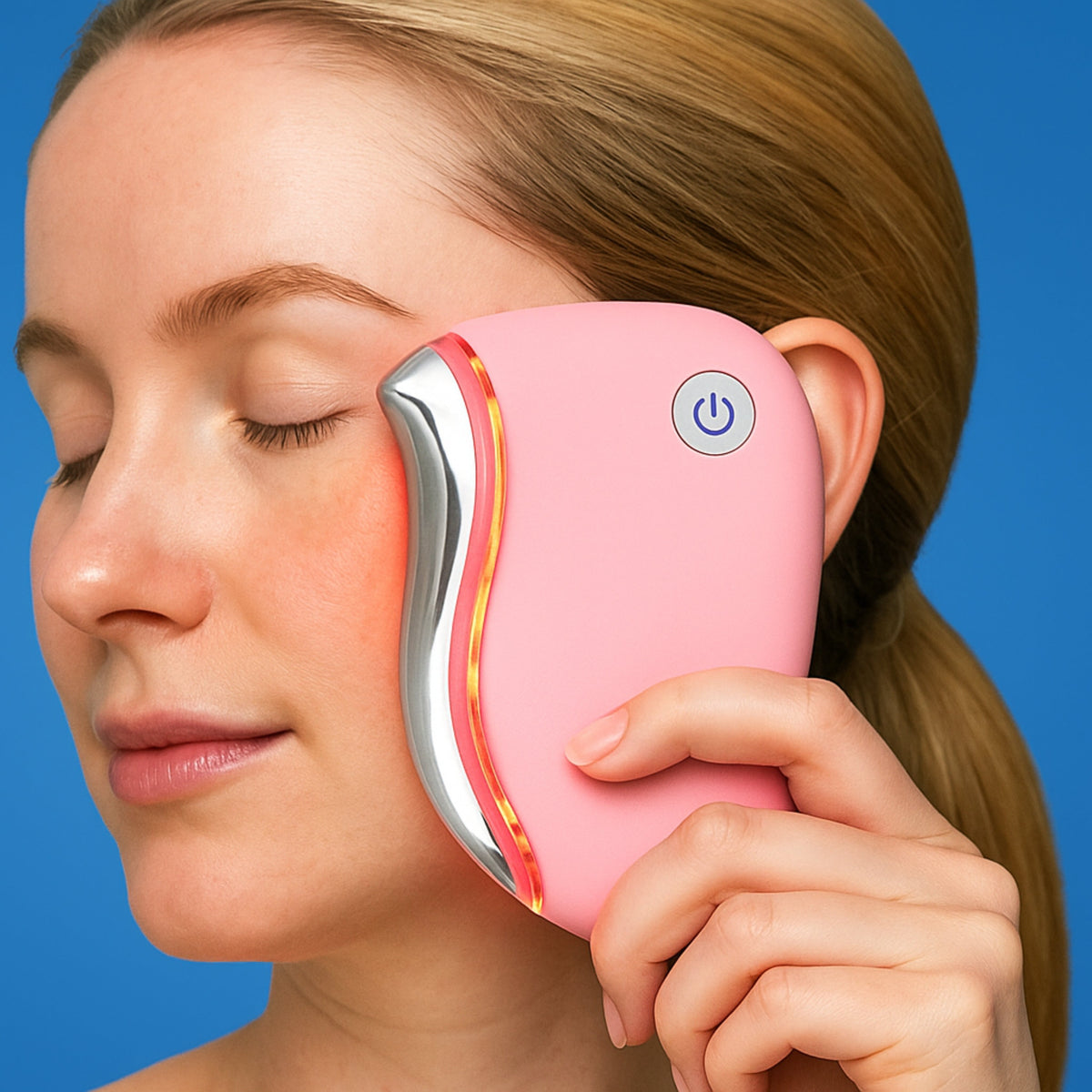 GlowLift | Face Sculpting Tool – Ultrasonic Vibrations – Red LED Light – Anti-Ageing for Women