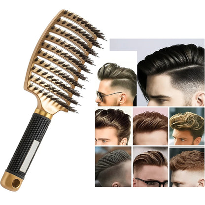 GleamGlide | Detangling Hair Brush – Quick Knot‑Free Detangling – Nylon Bristles with Scalp Massage Tips – For Thick or Curly Hair