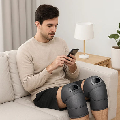 KneeEase | Heated Knee Massager – Triple Therapy – Adjustable Compression – Pain Relief for Arthritis & Recovery