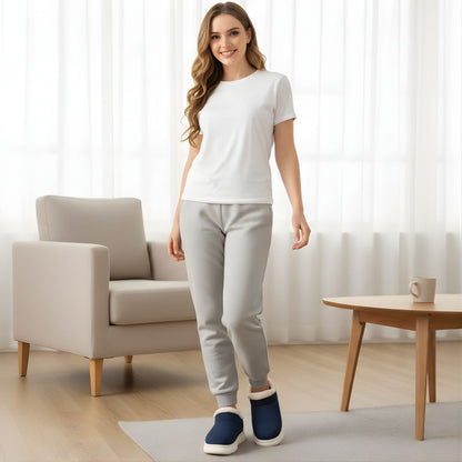 ComfiTread | Winter Slippers – Non-Slip Thick Sole Support – Soft Plush Lining – Extra Warm Comfort & Pain Relief on Cold Hard Floors