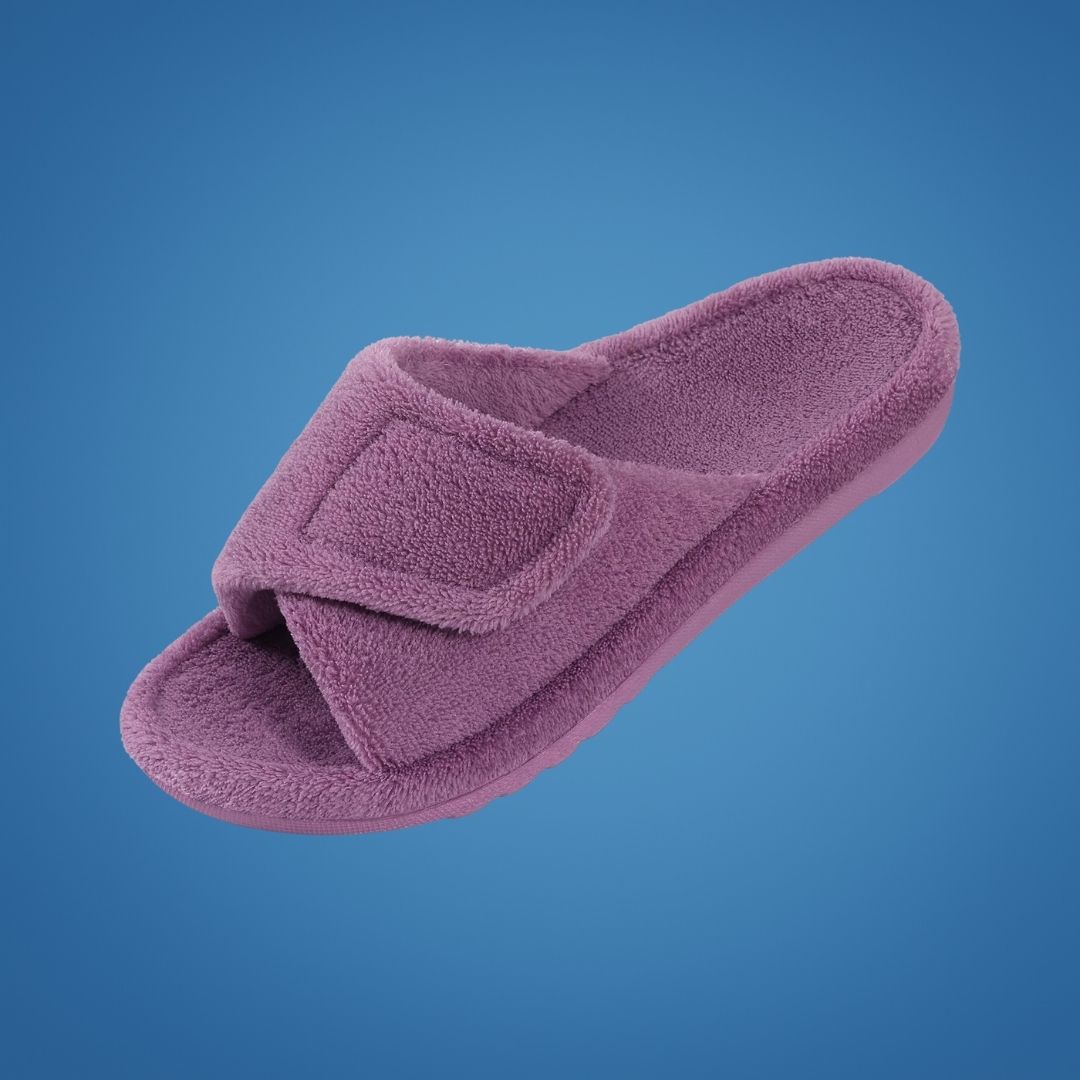 ComfiArch | Arch Support Slippers – Plush Lined House Shoes – Adjustable Strap Non-Slip Sole – Pain Relief & All-Day Comfort for Tired Feet