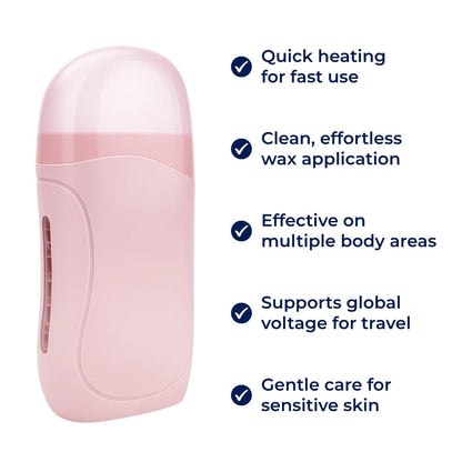 SmoothVoyage | Roll-On Wax Warmer – Long-Lasting Smooth Skin – Compact Portable Design – Gentle on Sensitive Skin – Perfect for Travel