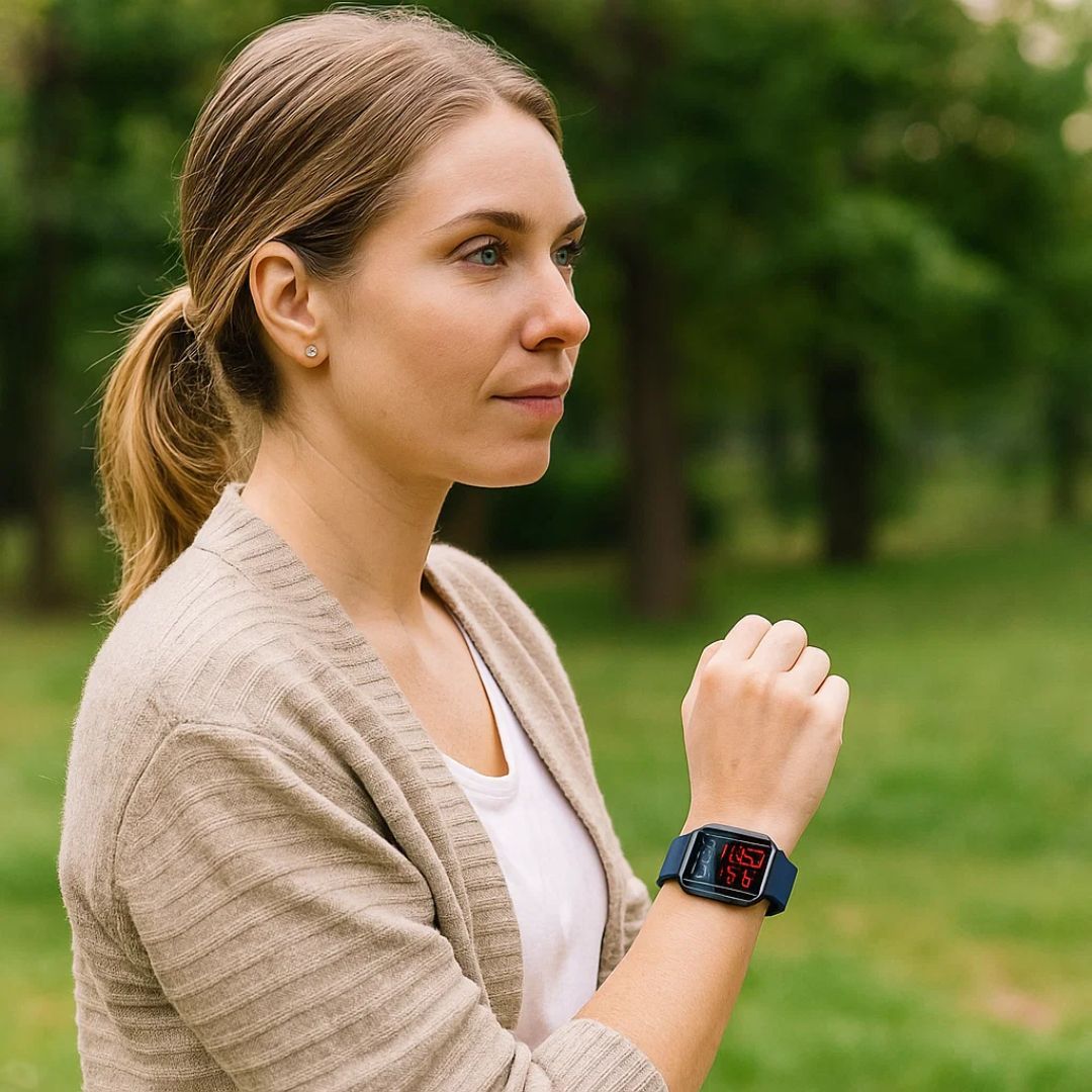 GlucoWell | Non-Invasive Diabetes Smartwatch – Blood Sugar Monitor – HD Display – Pain-Free Glucose Tracking for Adults