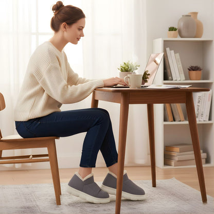 ComfiTread | Winter Slippers – Non-Slip Thick Sole Support – Soft Plush Lining – Extra Warm Comfort & Pain Relief on Cold Hard Floors
