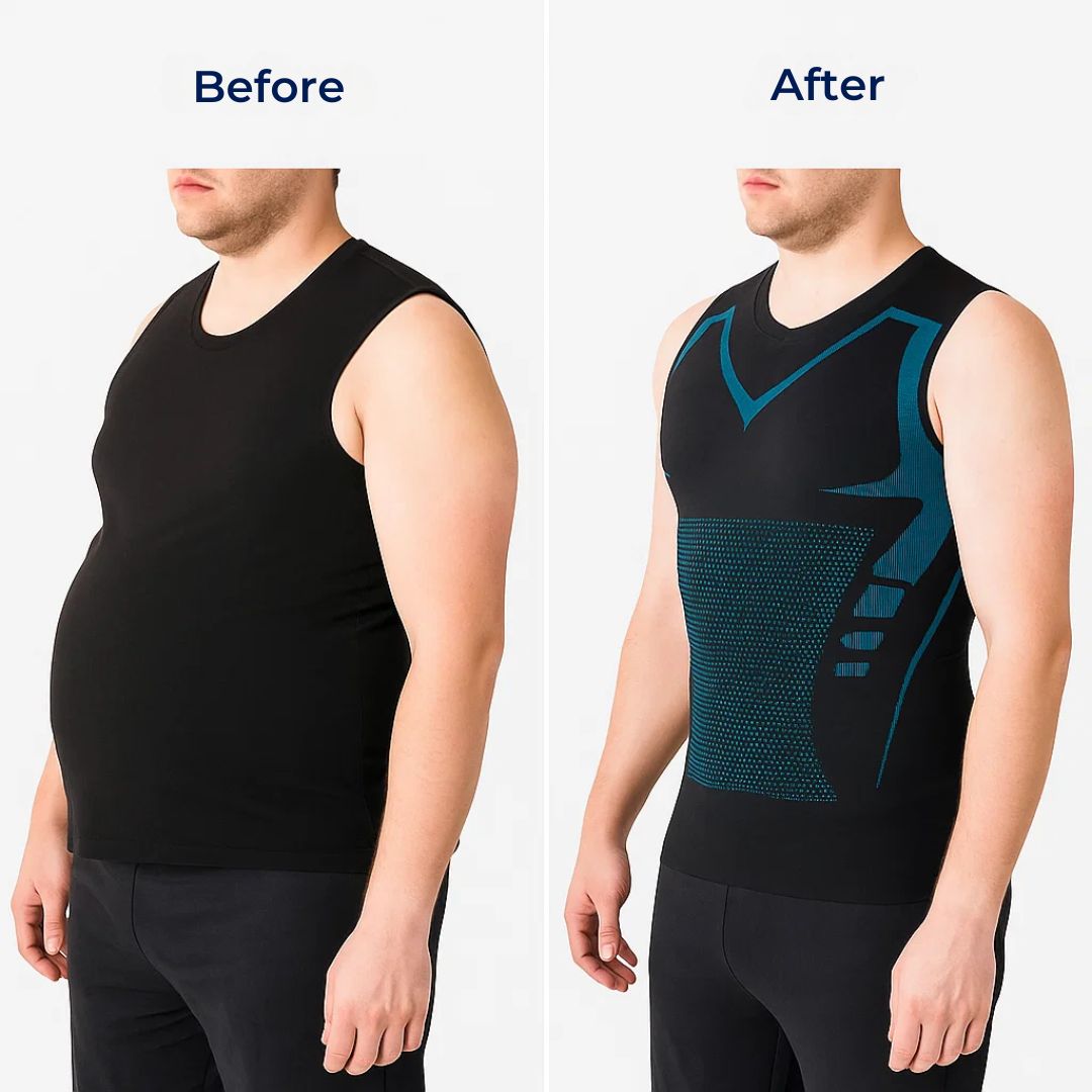SculptEase | Body Shaping Tank Top – Slimming Compression Shirt – Back Support – Improves Posture – Smooth Look Under Clothes