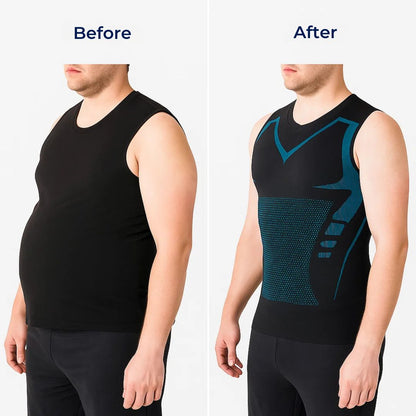 SculptEase | Body Shaping Tank Top – Slimming Compression Shirt – Back Support – Improves Posture – Smooth Look Under Clothes