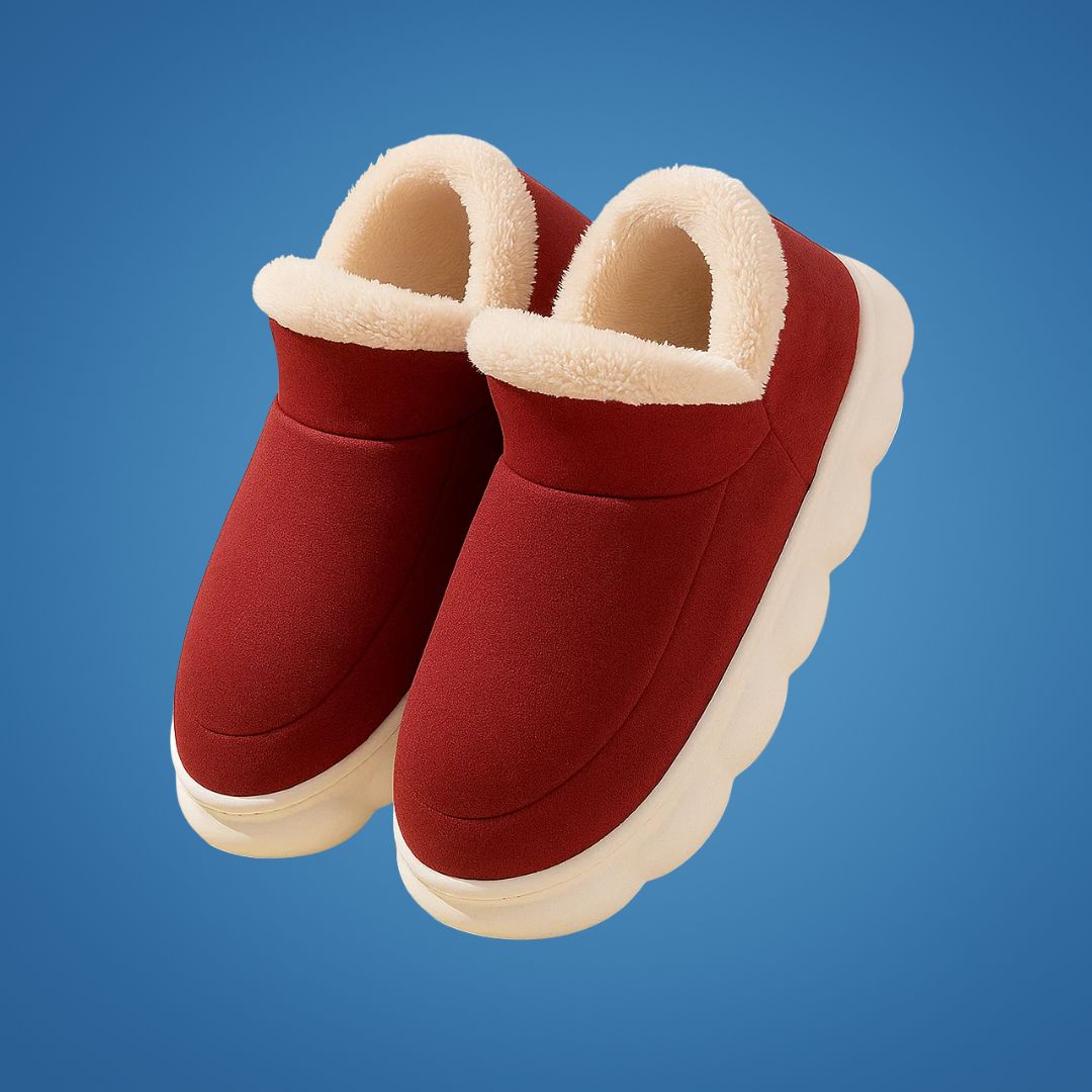 ComfiTread | Winter Slippers – Non-Slip Thick Sole Support – Soft Plush Lining – Extra Warm Comfort & Pain Relief on Cold Hard Floors