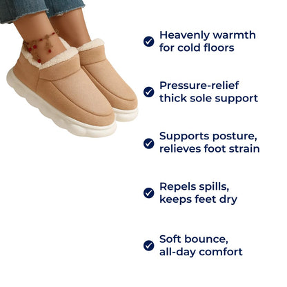 ComfiTread | Winter Slippers – Non-Slip Thick Sole Support – Soft Plush Lining – Extra Warm Comfort & Pain Relief on Cold Hard Floors