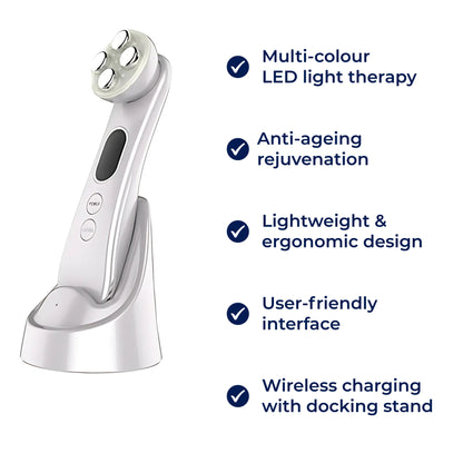 GlowBeam | LED Facial Wand – Anti-Ageing Light Therapy – Lightweight Design – Home Skincare for All Skin Types
