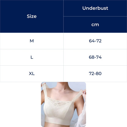 SereneLift | Wireless Sports Lace Bra – Cooling Quick-Dry Fabric – Supportive Soft Fit – Yoga & Casual Wear