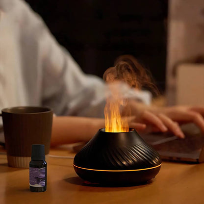 FlameGlow Air Humidifier Aromatherapy Diffuser | Adds Moisture - Relieves Dry Air - Helps to Relax - Quiet Diffuser for Home or Office