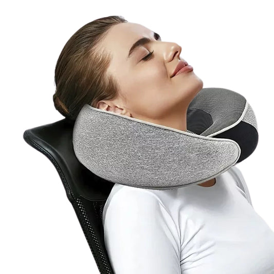 RelaxReise | Travel Neck Pillow – Memory Foam – Breathable Material – Ergonomic Support for Plane, Car, Home, Office