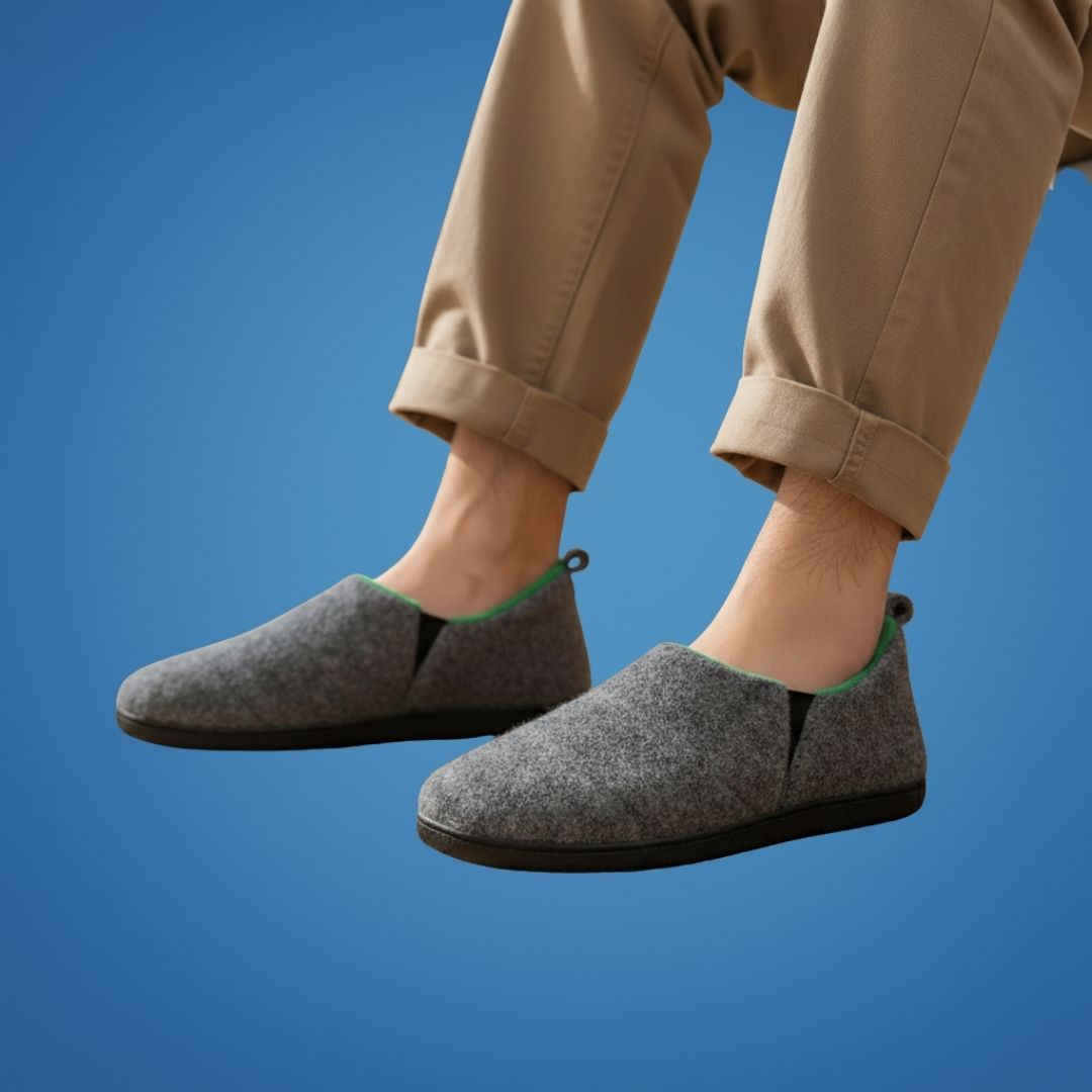 CozyStride | Warm House Slippers – Memory Foam Cushioning – Insulated Breathable Cotton – Relieves Cold Feet and Supports All-Day Comfort