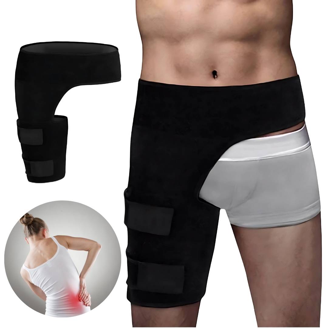 FlexiRelief Hip Brace Thigh Compression Sleeve | Hip Pain Relief - Muscle Support - Injury Recovery - Arthritis - Sciatica Support