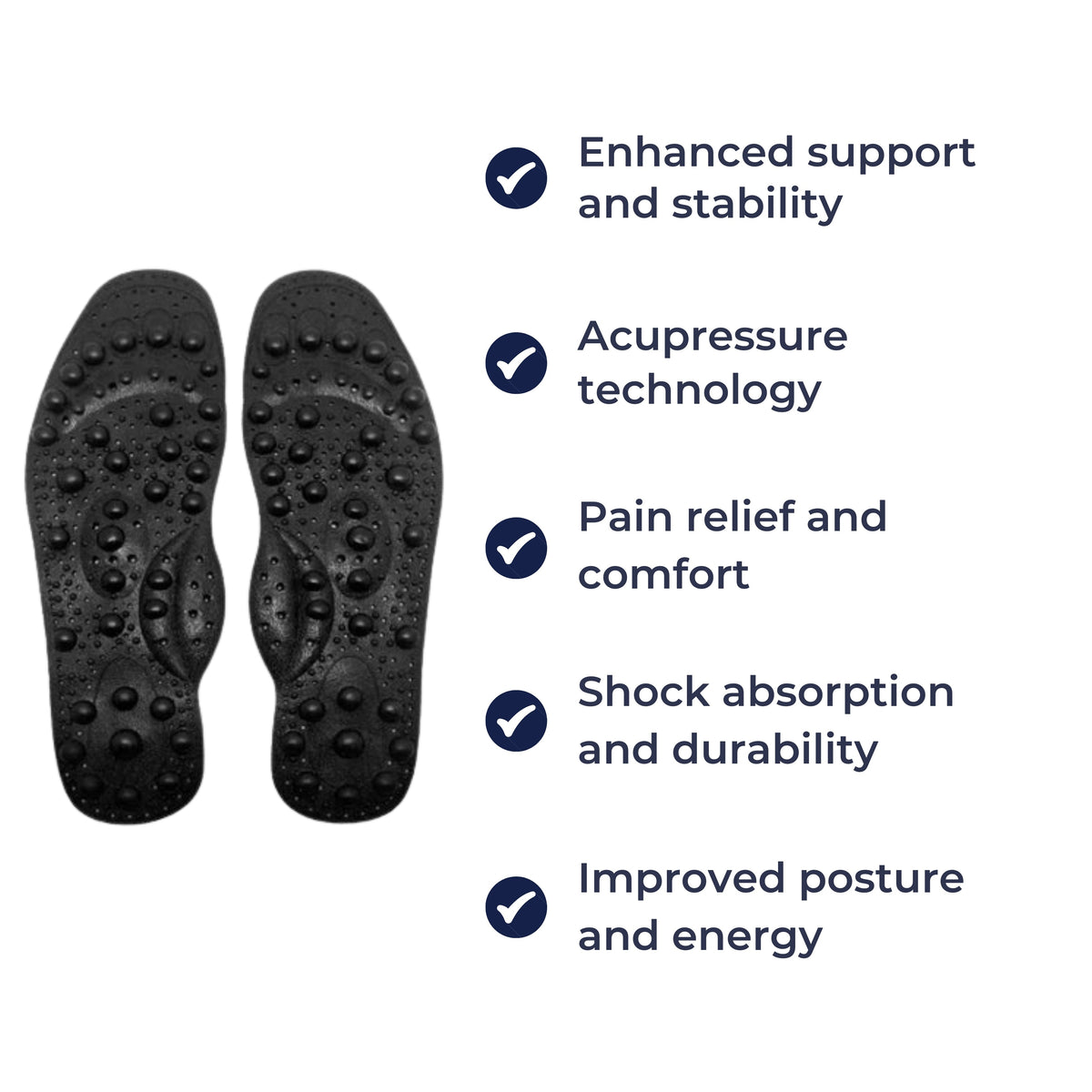 SoleRelief | Magnetic Massage Insoles – Foot Pain Relief – Magnetic Points Tech – Long Standing & Work Shoes