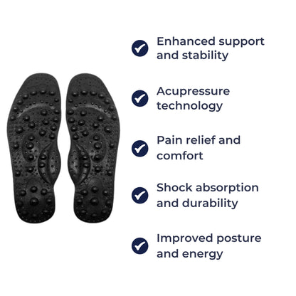 SoleRelief | Magnetic Massage Insoles – Foot Pain Relief – Magnetic Points Tech – Long Standing & Work Shoes