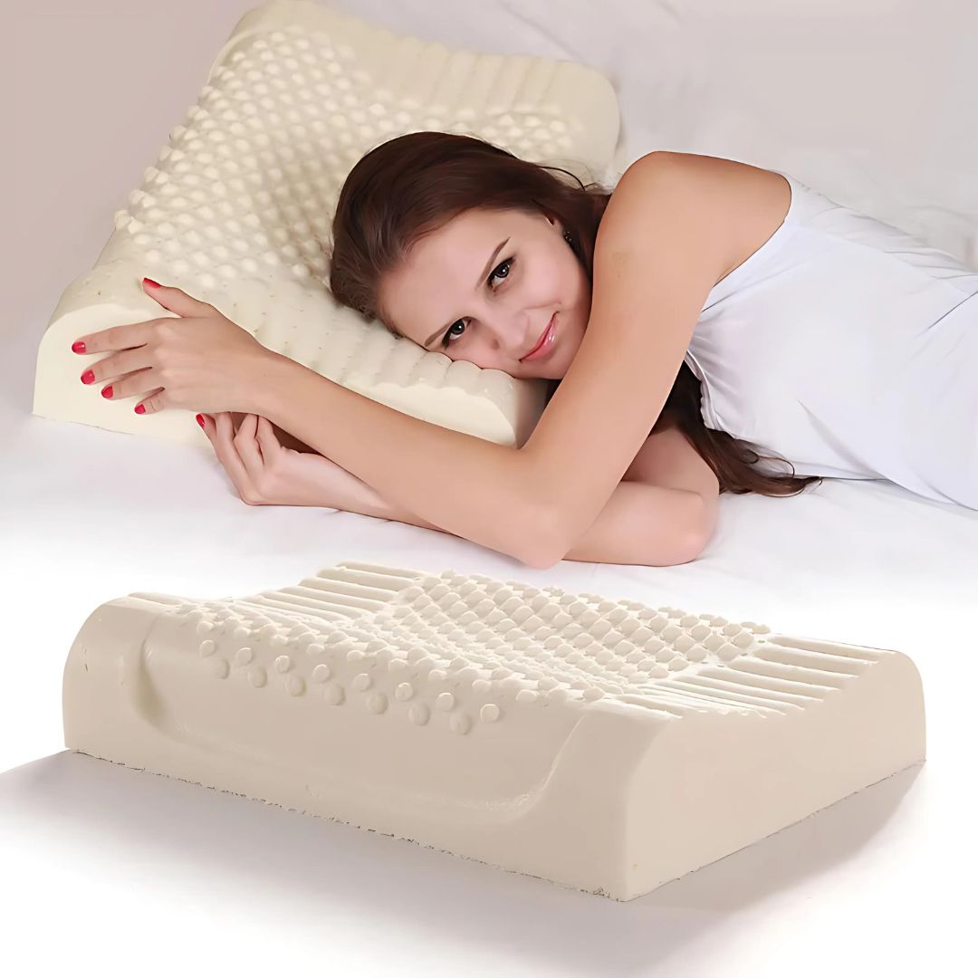 EcoNeck Comfort | 100% Natural Latex Orthopedic Pillow - for Neck Pain - Comfortable and Supportive Pillow - Better Sleep - Wellness
