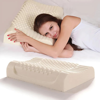 EcoNeck Comfort | 100% Natural Latex Orthopedic Pillow - for Neck Pain - Comfortable and Supportive Pillow - Better Sleep - Wellness