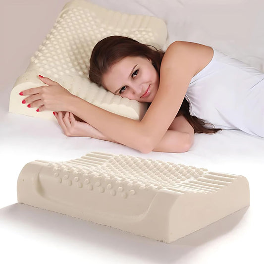 EcoNeck Comfort | 100% Natural Latex Orthopedic Pillow - for Neck Pain - Comfortable and Supportive Pillow - Better Sleep - Wellness