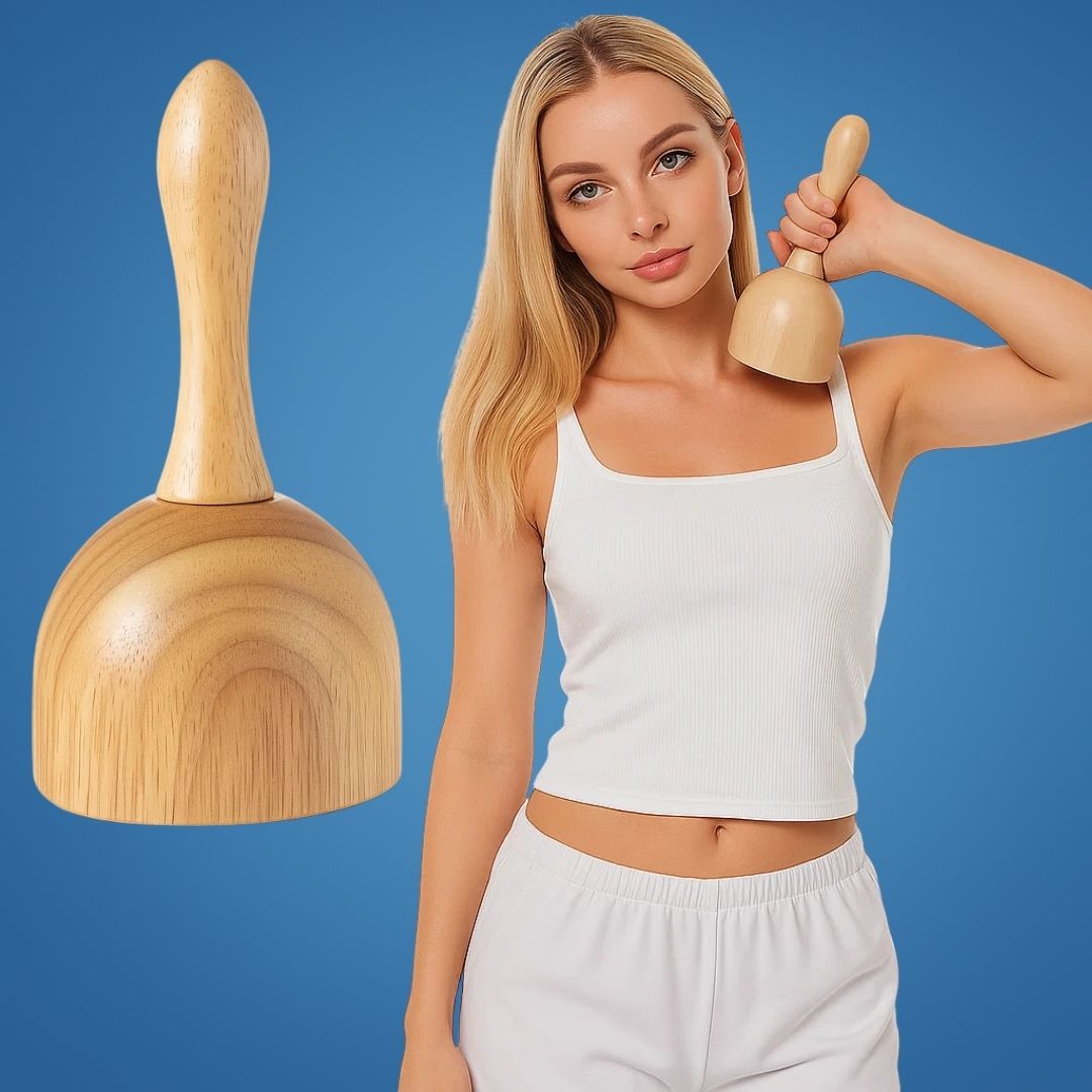 Woodease | Wood Therapy Massage Cup – Body Shaping – Wooden Ergonomic Massager – Cellulite Reduction – Improves Circulation – Muscle Relief