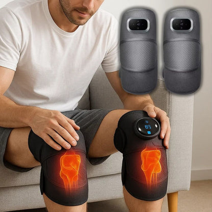 KneeEase | Heated Knee Massager – Triple Therapy – Adjustable Compression – Pain Relief for Arthritis & Recovery